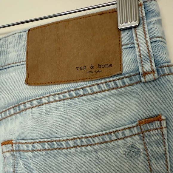 Rag & Bone Alex High Rise Straight Leg Jeans Light Wash Distressed 90s Denim 27 - Picture 9 of 12